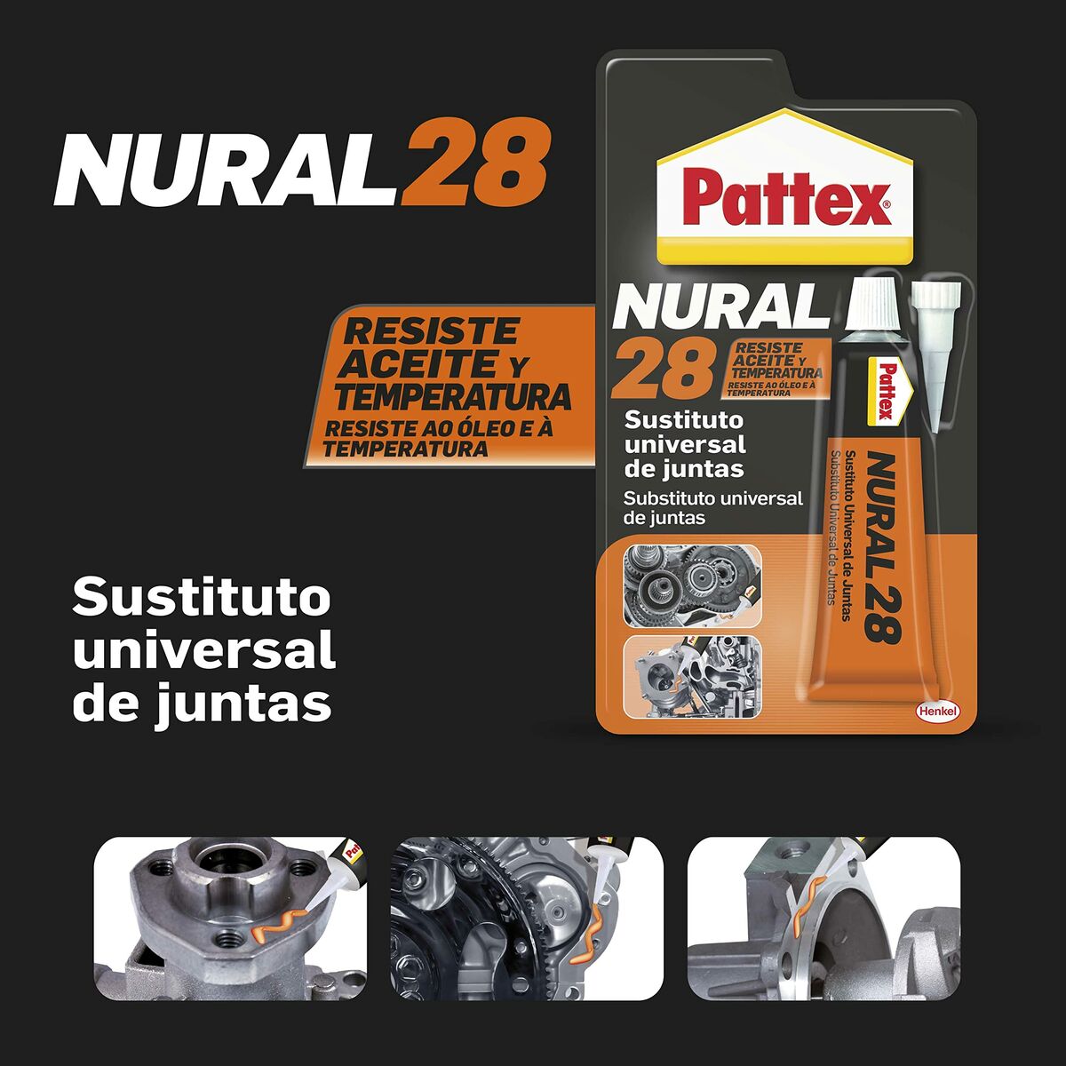 Saumojen kunnostuslaite Pattex Nural 28 Oranssi 40 ml (1 osaa)